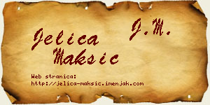 Jelica Maksić vizit kartica
